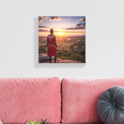 Maasai artwork canvas キャンバスプリント (インサイチュ (リビング))