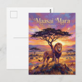Maasai Mara National Reserve Kenya ポストカード (正面/裏面)