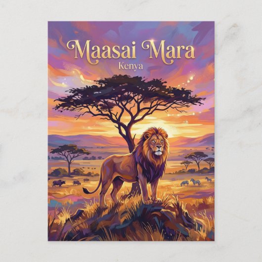 Maasai Mara National Reserve Kenya ポストカード (正面)