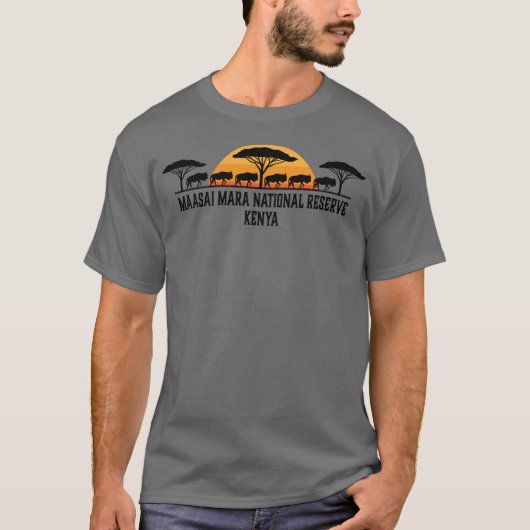 Maasai Mara National Reserve Kenya Tシャツ (正面)