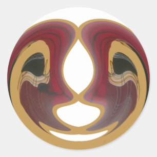 Maasai Mosaic:文化のお祝い鮮やか ラウンドシール