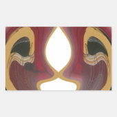 Maasai Mosaic:文化のお祝い鮮やか 長方形シール (正面)