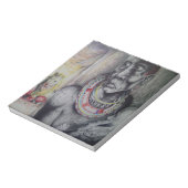 Maasai Mother & Child with Lion Artプリント/グラフィック ノートパッド (回転)