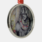 Maasai Mother & Child with Lion Artプリント/グラフィック メタルオーナメント (右)