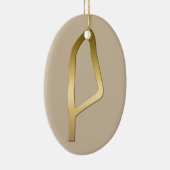 Maatのエジプト人の記号の羽 セラミックオーナメント (右)