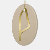 Maatのエジプト人の記号の羽 セラミックオーナメント (左)