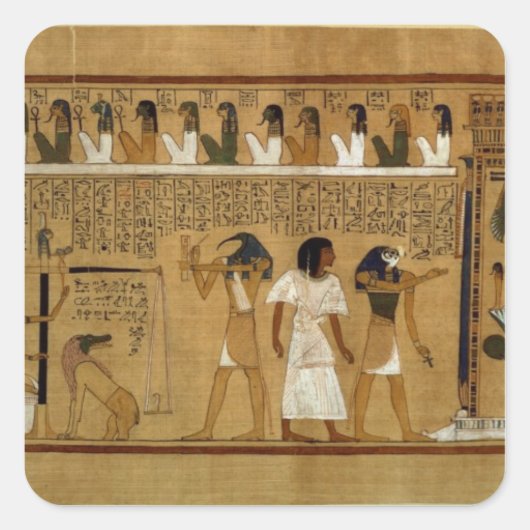 Maatの羽に対するハートの重量を量ること スクエアシール (正面)