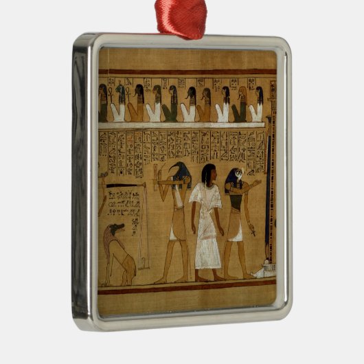 Maatの羽に対するハートの重量を量ること メタルオーナメント (右)