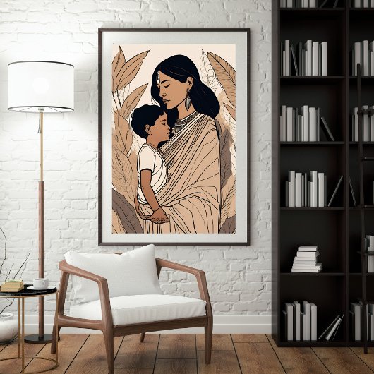 Maatr Sanskrit Art Print ポスター