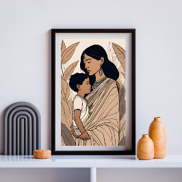 Maatr Sanskrit Art Print ポスター