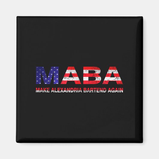 Maba Make Aoc Andria Ocasio-cortez Bartend Again U マグネット (正面)