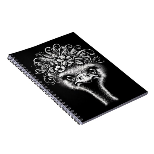 "Mable the Ostrich" Artistic Spiral Notebook ノートブック (右側)