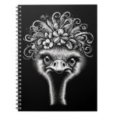 "Mable the Ostrich" Artistic Spiral Notebook ノートブック (正面)