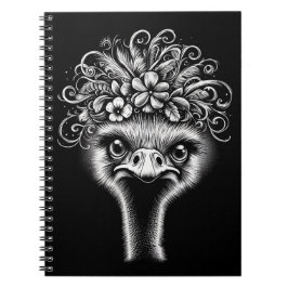 "Mable the Ostrich" Artistic Spiral Notebook ノートブック