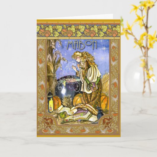 Mabonカード カード (黄色い花)