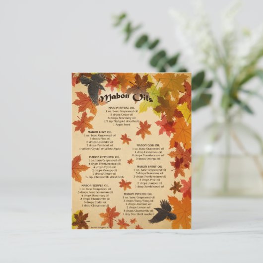 Mabon油はがき ポストカード (スタンド正面)