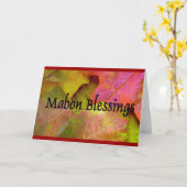 Mabon -秋の分点の挨拶 カード (黄色い花)