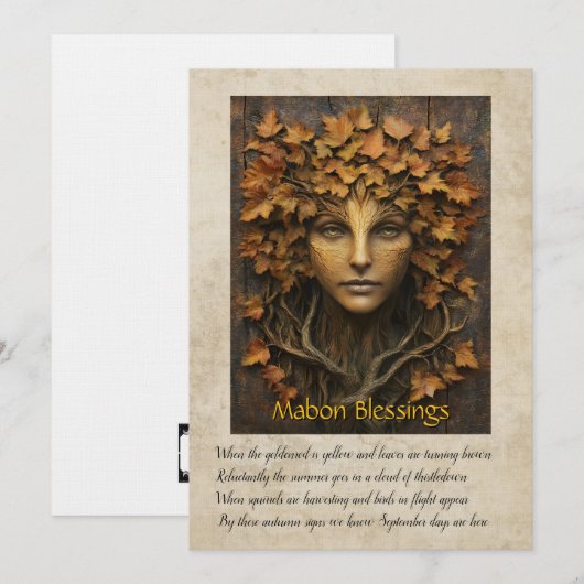 Mabon Autumn Equinox Greeting Card サンキューカード (正面/裏面)