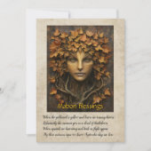 Mabon Autumn Equinox Greeting Card サンキューカード (正面)