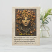Mabon Autumn Equinox Greeting Card サンキューカード (スタンド正面)