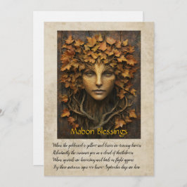 Mabon Autumn Equinox Greeting Card サンキューカード