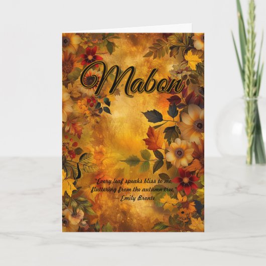 Mabon Autumn Greeting Card, customizable サンキューカード (正面)