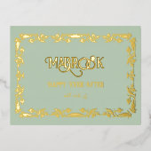 Mabrookあいさつ結婚したき 箔シーズンポストカード (正面)