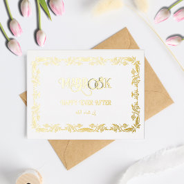 Mabrookあいさつ結婚したき 箔シーズンポストカード