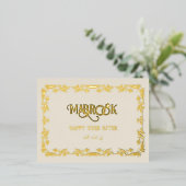 Mabrookあいさつ結婚したき 箔シーズンポストカード (立ち正面)