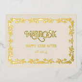 Mabrookあいさつ結婚したき 箔シーズンポストカード (正面)