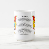 Mabry、起源、意味および頂上 コーヒーマグカップ (中央)