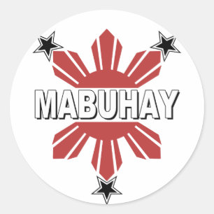 Mabuhayのフィリピン人日曜日および星 ラウンドシール