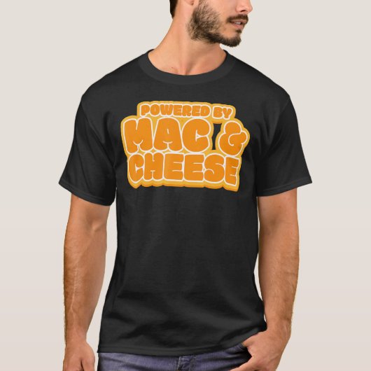 macおもしろいとチーズの食べ物好きで動く tシャツ (正面)