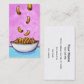 Macおよびチーズおもしろいの多彩な元の小さい芸術 名刺 (正面/裏面)