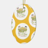 Macおよびチーズは模造します セラミックオーナメント (左)