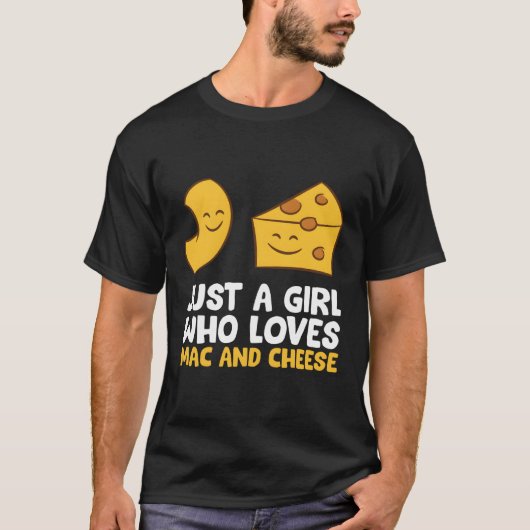 macが大好きでチーズが大好きな人 tシャツ (正面)