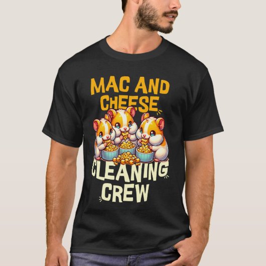 Macとチーズのクリーニングのクルーmacnチーズ愛好家 Tシャツ (正面)