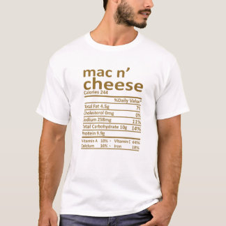 Macとチーズの栄養感謝コスチューム食品 Tシャツ