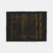 Macとチーズの衣裳おもしろい食品の栄養事実 フリースブランケット (正面(横))