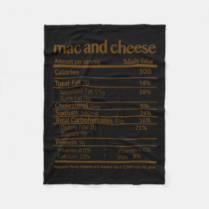 Macとチーズの衣裳おもしろい食品の栄養事実 フリースブランケット