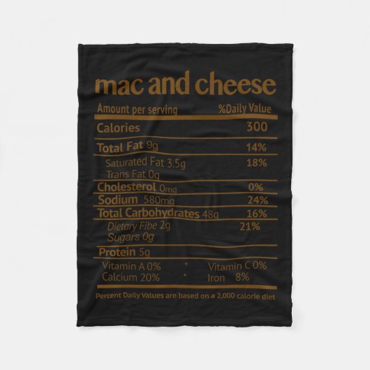 Macとチーズの衣裳おもしろい食品の栄養事実 フリースブランケット (正面)