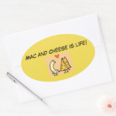 Macとチーズは命だ！ 楕円形シール (封筒)