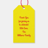 Macとチーズキッド1st誕生日パーティーマカロニ ギフトタグ (裏面)