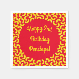 Macとチーズキッド1st誕生日パーティーマカロニ スタンダードカクテルナプキン