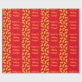 Macとチーズキッド1st誕生日パーティーマカロニ ラッピングペーパー (フラット)