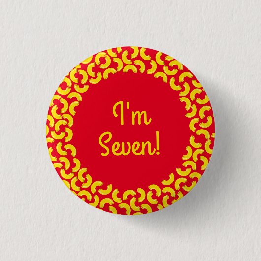 Macとチーズキッド1st誕生日パーティーマカロニ 缶バッジ (正面)