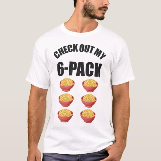 Macとチーズ私の6パックをチェックアウト Tシャツ (正面)