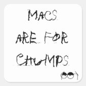 MacはChumps用 スクエアシール (正面)