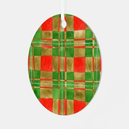 MACグレガータータンチェックメタルサークルオーナメント メタルオーナメント (正面左)