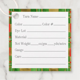 MACグレガータータンチェック2"スクエアヤーンラベル フェイバータグ